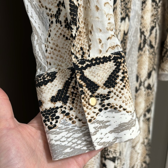 Topshop Midi Snakeskin Print Dress 12 - Picture 6 of 9